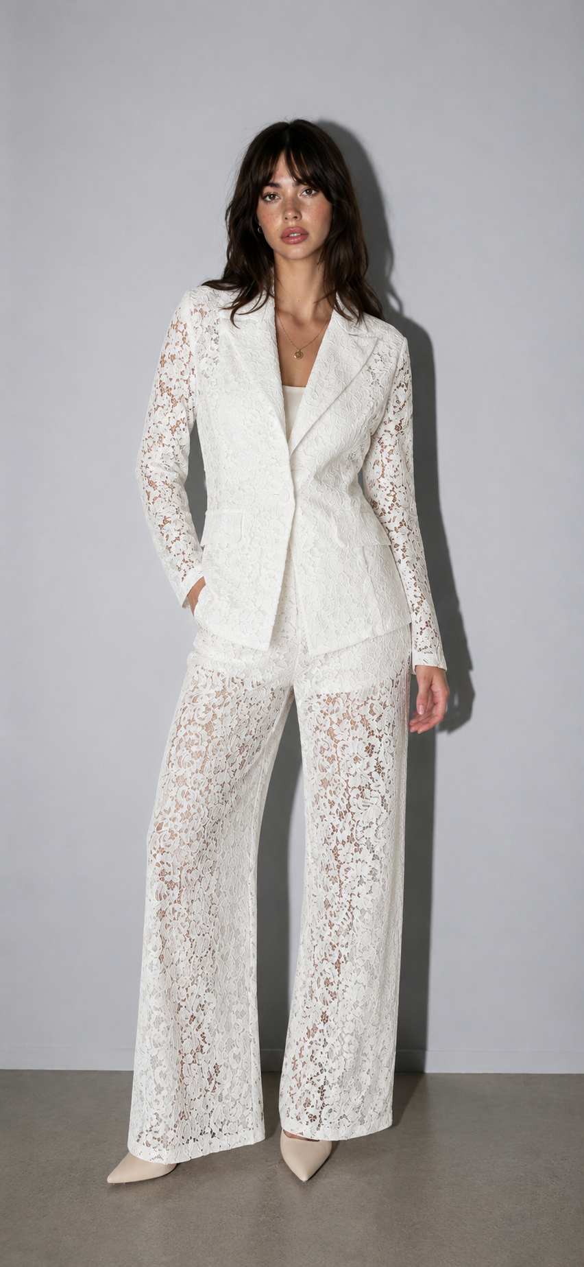 Set encaje blanco