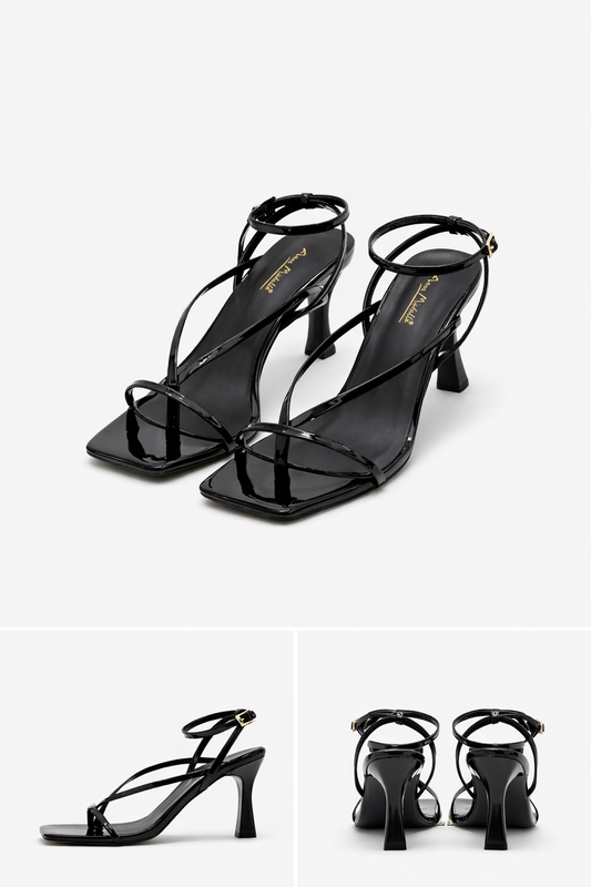 Sandalia tacón fino