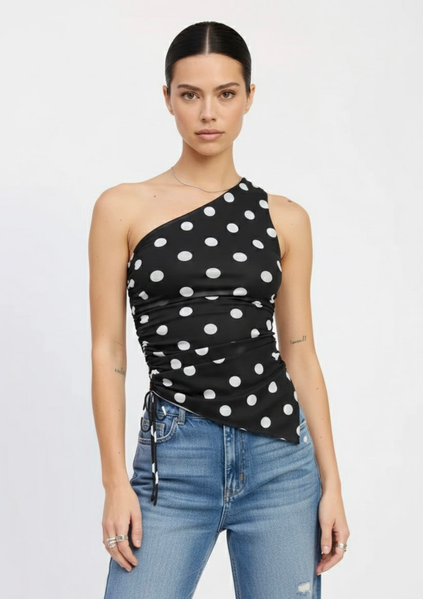 TOP HOMBRO POLKA DOT