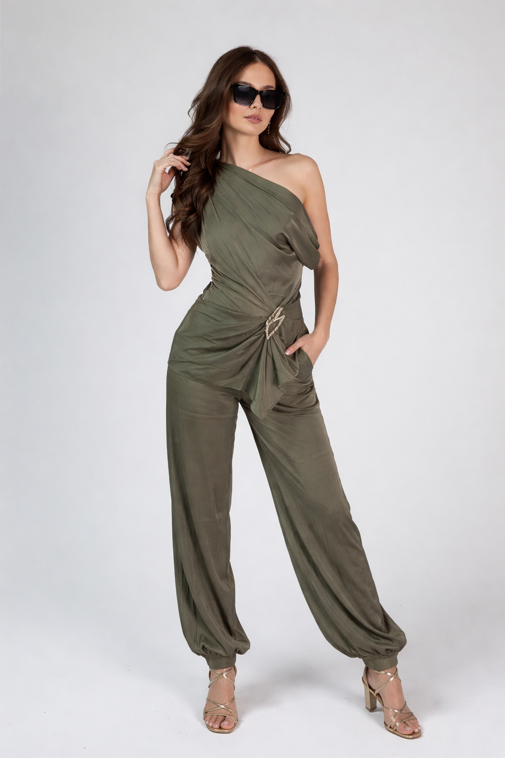 Set satinado verde