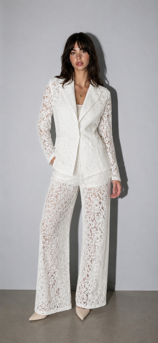 Set encaje blanco