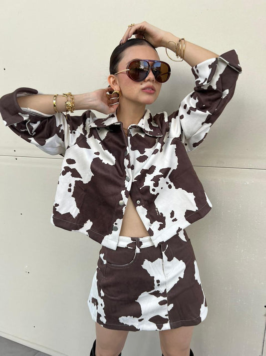 SET COW PRINT