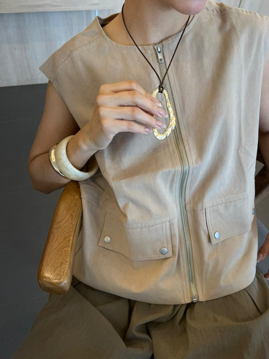 CHALECO OVERSIZE CON CIERRE