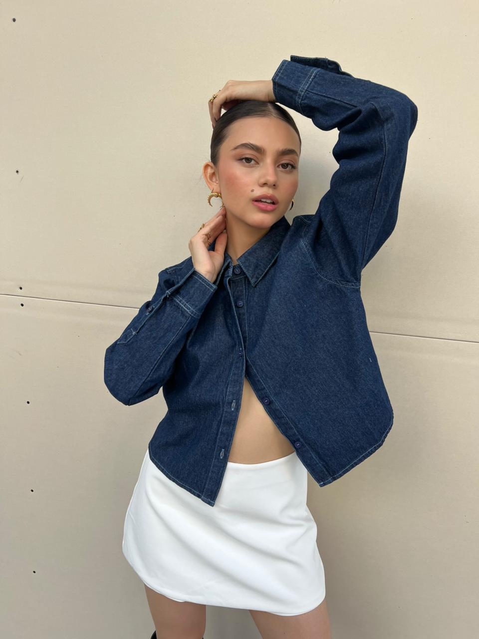 CAMISA CORTA DE MANGA LARGA