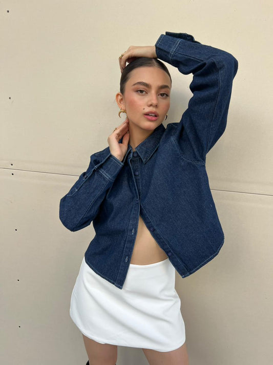 CAMISA CORTA DE MANGA LARGA