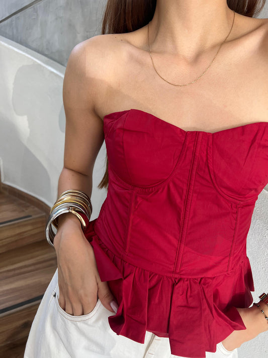 TOP CORSET SCARLET